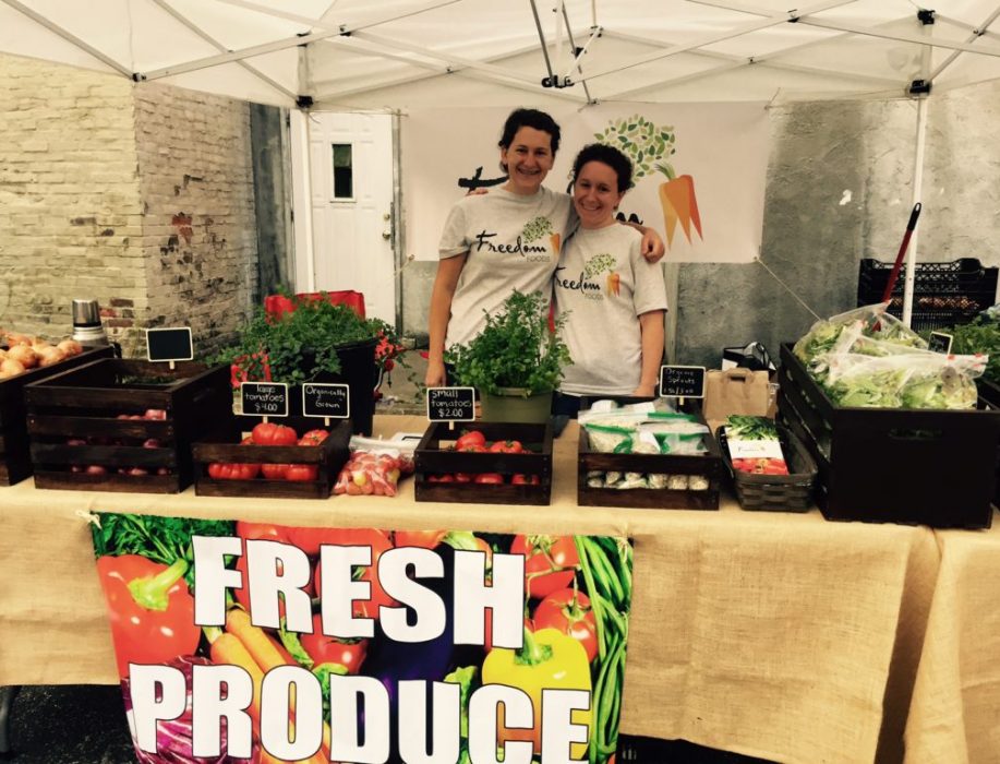 Adrienne and Kimberly join us at our Freedom Foods first Farmer's Market